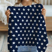Navy Blue Stars Ajouter Votre Propre Nom