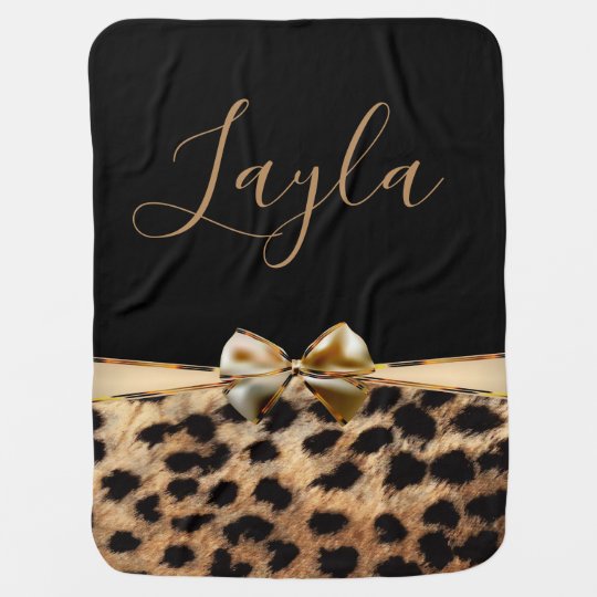 Couverture Pour Bebe Noir Et Poster De Animal De Guepard De Leopard Zazzle Fr