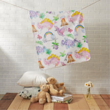 Nom du monogramme Dinosaur Girl Unicorn Baby Blank