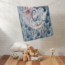 Nom personnalisé Sous la couverture bébé thème mer