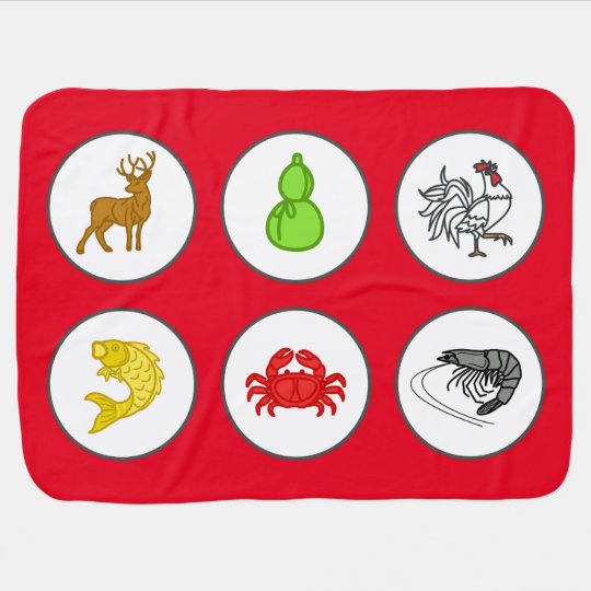 Couverture Pour Bebe Nouvel An Chinois Jeu De Crabe De Poisson Rouge Zazzle Fr