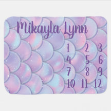 Personnaliser Pastel Mermaid Image mensuelle