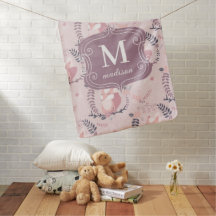 Rose mignon Renards Moderne Adorable Monogramme Fi