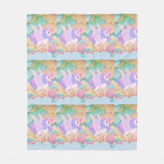 Couverture pour filles unicorn personnalisable