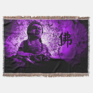 Couverture pourpre de jet de sagesse de Bouddha