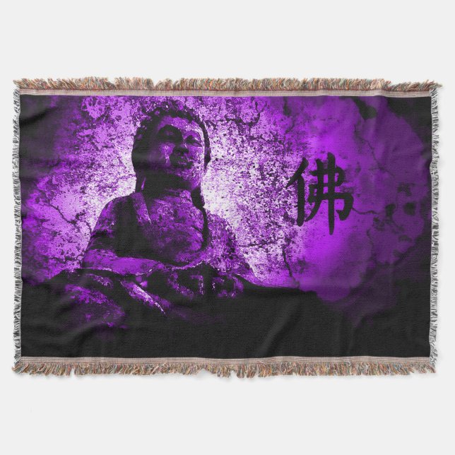 Couverture pourpre de jet de sagesse de Bouddha (Devant)
