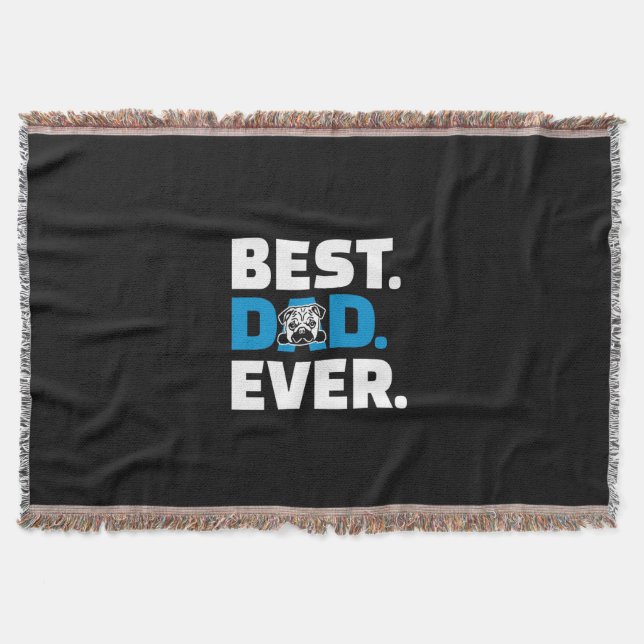Couverture Pug Dog Meilleur papa Ever (Devant)