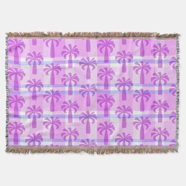 Couverture Pupule Hawaiian Vintage Palm Tree Plaid (Devant)