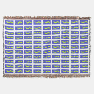 COUVERTURE PURPLE ET ROYAL BLUE ART MODÈLE