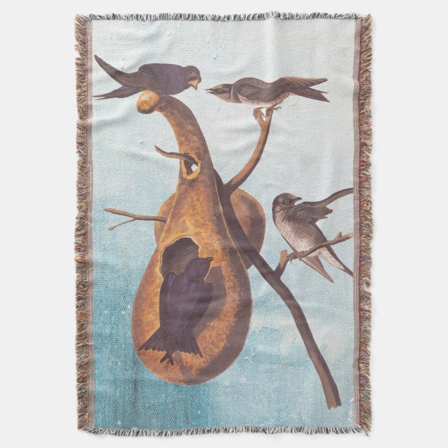 Couverture Purple Martin Audubon Bird Famille et Gourd Accuei (devant Vertical)