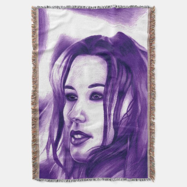 Couverture Purple People Woman Portrait Art original (devant Vertical)