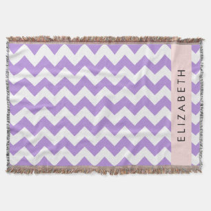 Couverture Purple Zigzag, Purple Chevron, Votre Nom