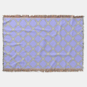 Couverture Quatrefoil periwinkle et gris