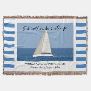 Couverture Rayé nautique de photo faite sur commande de