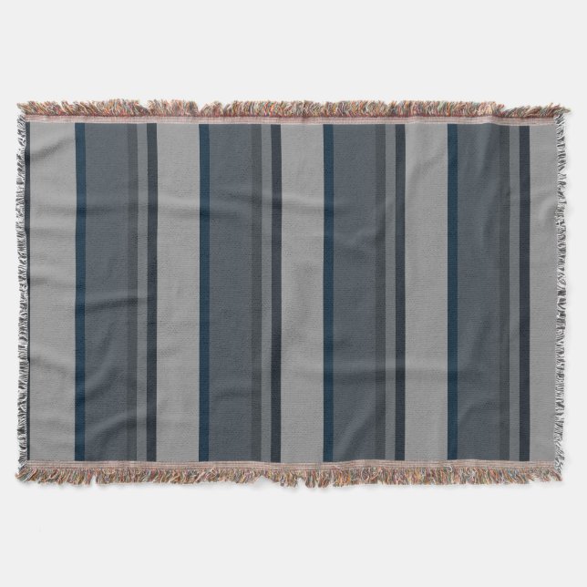 Couverture Rayures bleues et grises (Devant)