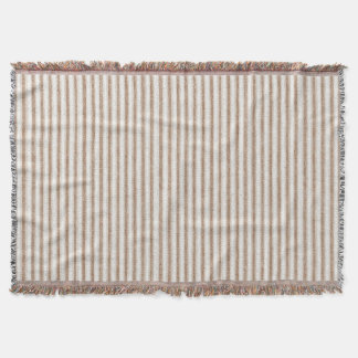 Couverture Rayures Crème Marron Confortables  