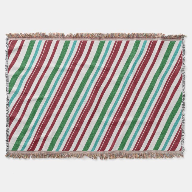 Couverture Rayures de bonbon Paillettes (Devant)