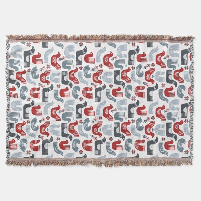 Couverture Red Blue Bird Fold Art Motif (Devant)