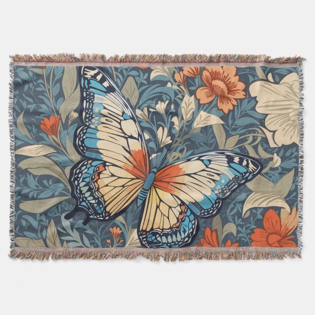 Couverture Regal Butterfly Amidst William Morris Floral (Devant)
