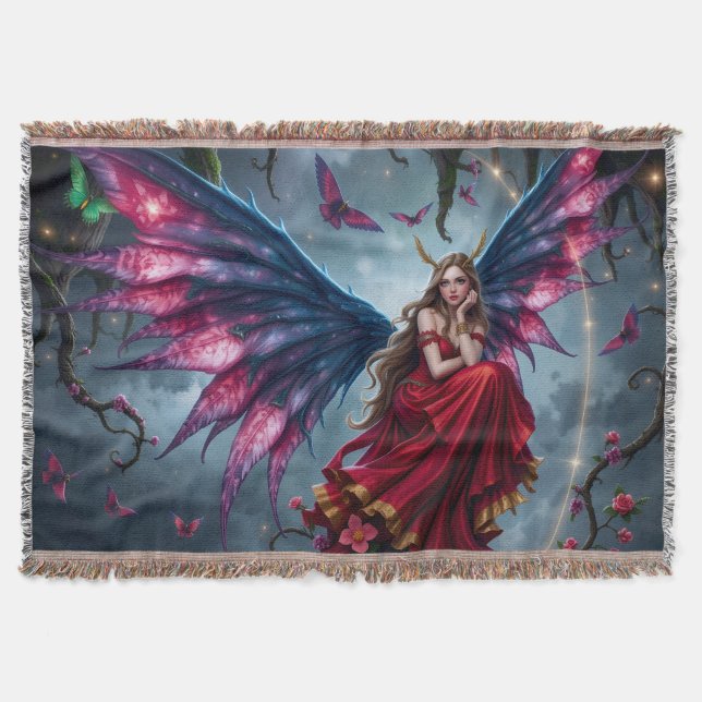 Couverture Reine des fées de fantasy sombre avec des ailes de (Devant)