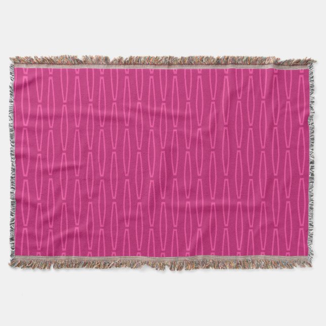 Couverture Répétition géométrique rose profond (Devant)