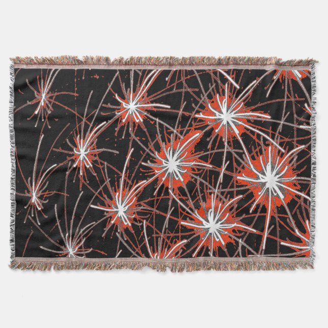 Couverture Réseau Starburst – Plaid Tissé Premium (Devant)