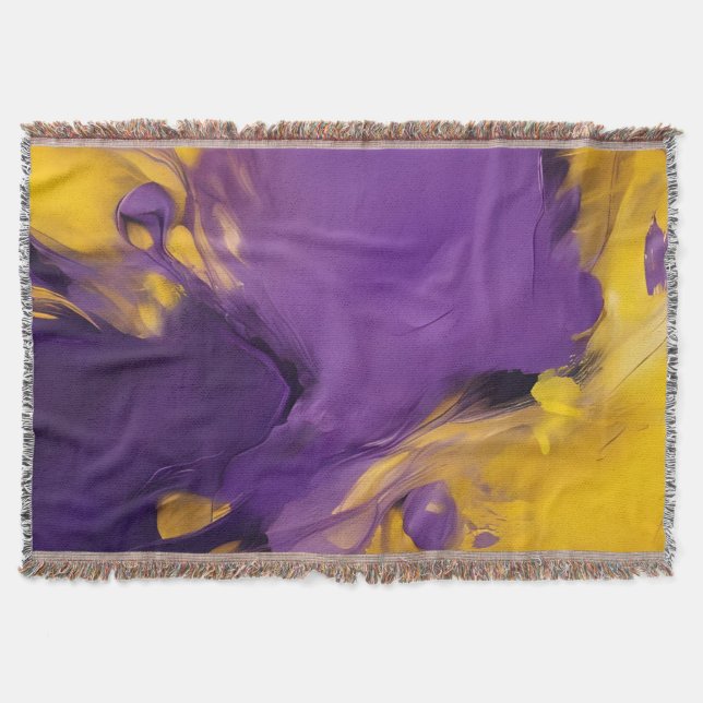 Couverture Résumé abstrait violet et or (Devant)