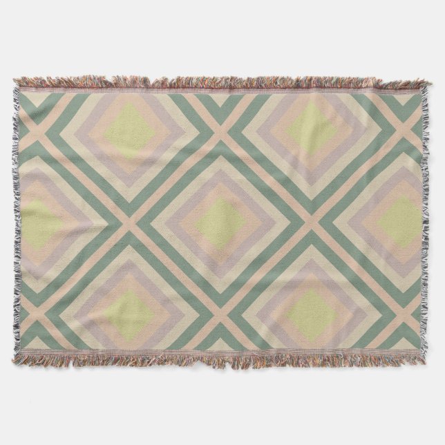 Couverture Rétro Chic Géométrique Pastel Citron (Devant)
