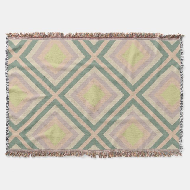 Couverture Retro Chic Lemon Pastel géométrique (Devant)