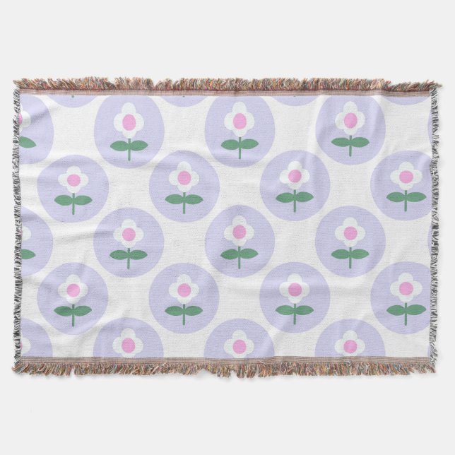 Couverture Retro Daisy Purple Ado Anniversaire Fête des mères (Devant)