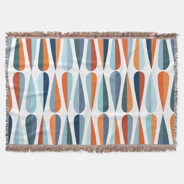 Couverture Rétro du milieu du siècle, goutte forme motif. (Devant)
