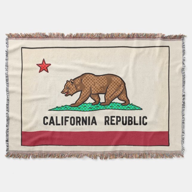 Couverture Rétro Golden State Bear République de Californie (Devant)