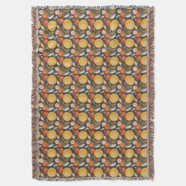 Couverture Rétro motif floral classique (devant Vertical)