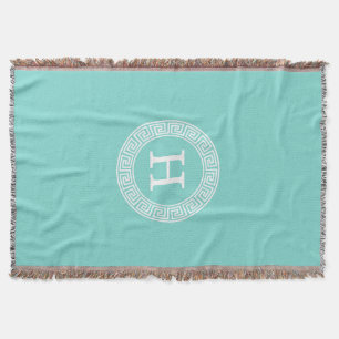 Couverture Robin Oeuf Wht Grille Grecque Cadre Rnd Initial Mo