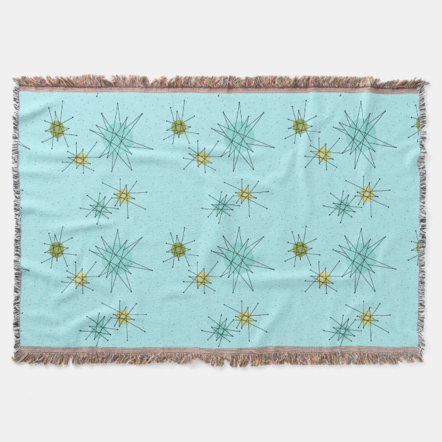 Couverture Robin's Oeuf Blue Starbursts Throw Blanket (Devant)