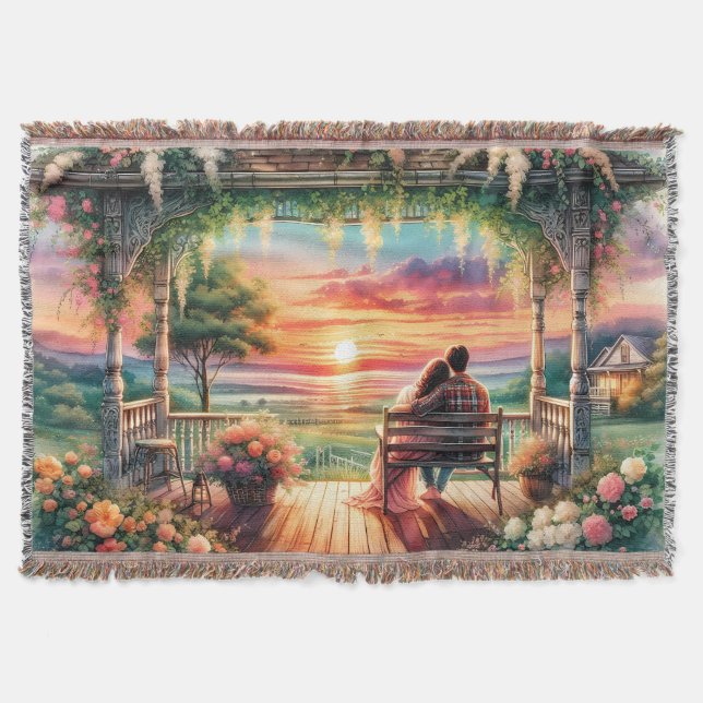 Couverture Romantic Sunset Porch View Illustration (Devant)