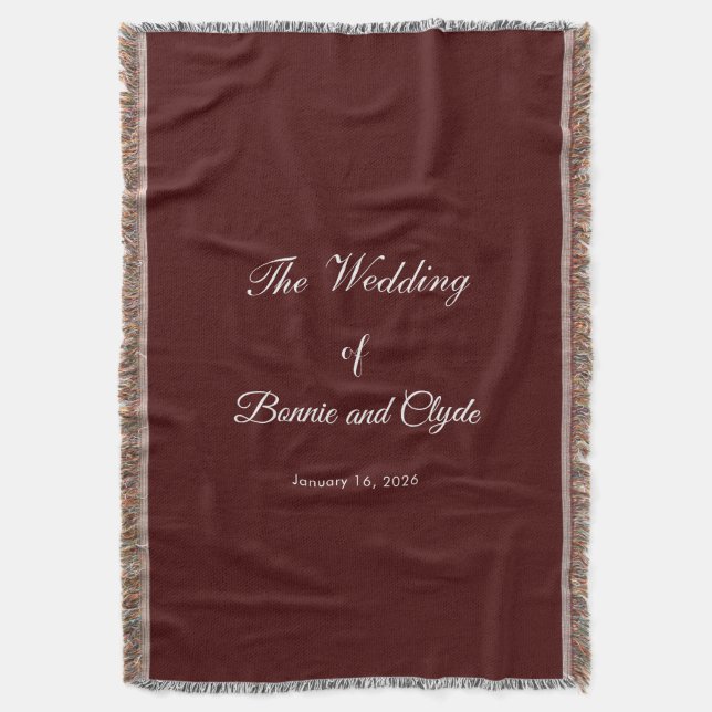 Couverture Romantic Wedding Day Celebration Burnt Maroon (devant Vertical)