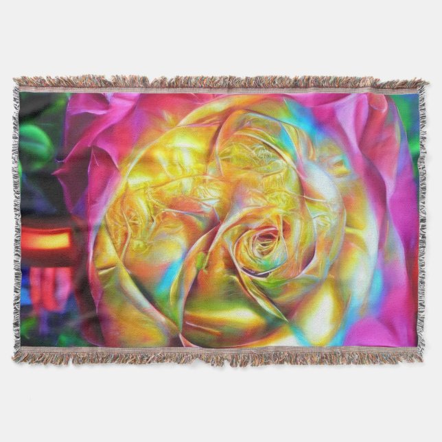 Couverture Rose arc-en-ciel psychédélique (Devant)