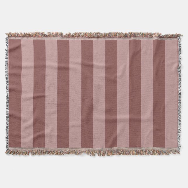 Couverture Rose de soie élégante et motif rayé rose timide (Devant)