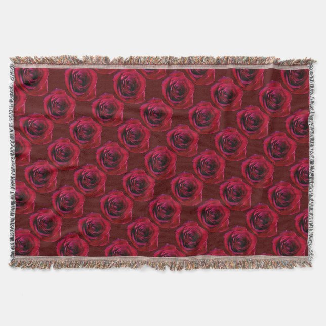 Couverture rose Fleur Roses Rouges Jeter Couvertur (Devant)