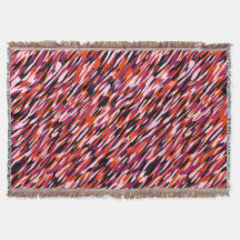 Rose fuchsia, orange, noir et blanc camouflage 