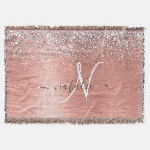 Couverture Rose Gold brossé Parties scintillant métallique No