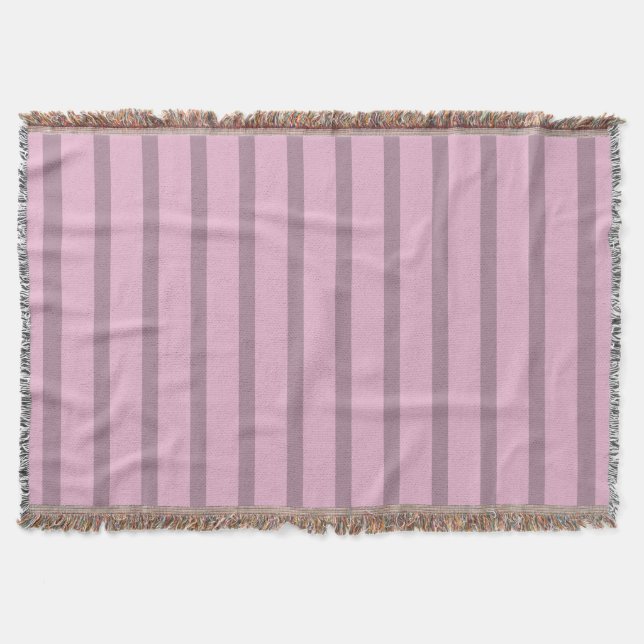 Couverture Rose rose moderne et rayé de mauve (Devant)