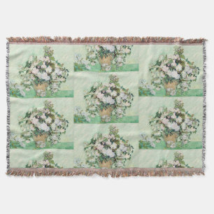 Couverture Roses blanches de Van Gogh - Art floral vintage me