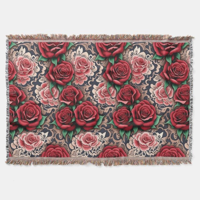 Couverture roses rouges baroques (Devant)