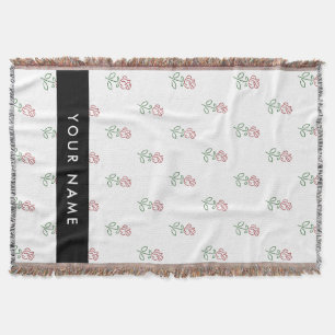 Couverture Roses Rouges, Motif De Roses, Votre Nom