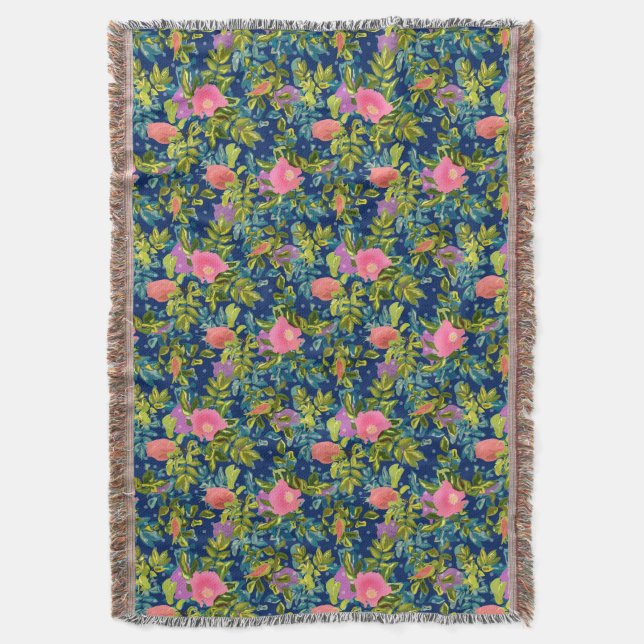Couverture Roses sauvages, rose, rose, fleurs, motif de fleur (devant Vertical)