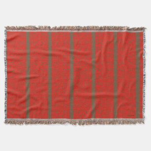 Couverture Rouge avec des rayures Brown au chocolat