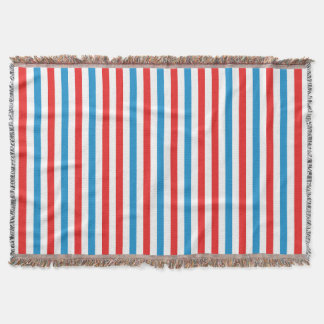 Couverture Rouge blanc et bleu rayé