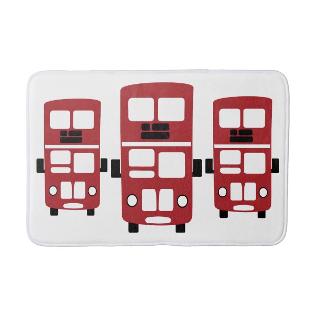Couverture rouge de tapis de bain d'autobus à  (Devant)
